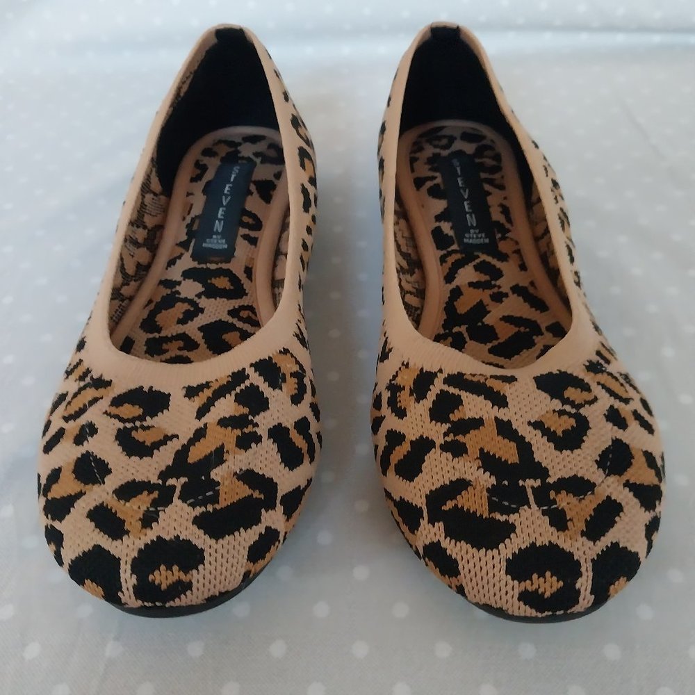Steven By Steve Madden Solly Leopard Print Ballet… - image 1